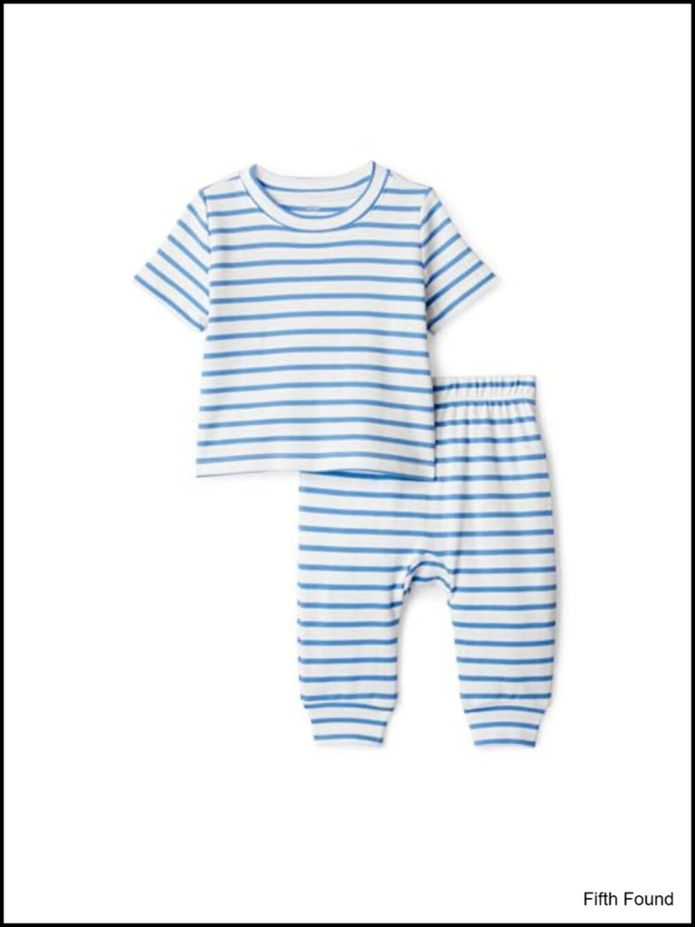 Unisex Toddler Baby Cotton Knit Short Sleeve Shirt & Pants Set